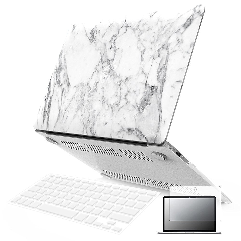 A1370 and A1465 White/Gold Marble Matte Hard Case for MacBook Air 11" Model 