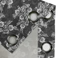 thumbnail image 4 of Ambesonne Damask Grommet Curtain, Flower Bouquets Bridal, 50" x 120", Dark Taupe White, 4 of 6