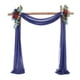thumbnail image 1 of Cortina de gasa Cateissary 2 pack/lote Decoración del hogar azul oscuro, 1 of 6