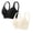 BB28_Black&Beige, variant on 2PCS Wireless Jelly Bra for Women Adjustable Strap Supportive Bra Seamless Full Coverage Bralette Khaki&Taupe L