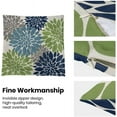 thumbnail image 5 of Dahlias Flowers Pillow Covers 18x18 Set of 2, Navy Light Blue Green Decorative Throw Pillow Covers Geometry Modern Linen Farmhouse for Couch Sofa Summer Home Outdoor Decor, 5 of 5
