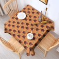 thumbnail image 2 of Orange Bigfoot and Grass Pattern Square Tablecloth,Waterproof Square Table Cover,Wipeable Spillproof Washable Table Cover for Home Kitchen Party Decor 42"X42"(107x107cm), 2 of 6