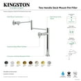 thumbnail image 4 of Kingston Brass KS4707CG Fuller Deck Mount Pot Filler Faucet, Brushed Brass, 4 of 5