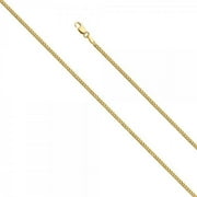 14K Gold 2.2mm Solid Miami Cuban 060 : 24"