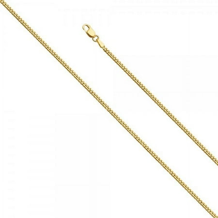 14K Gold 2.2mm Solid Miami Cuban 060 : 24"