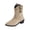Khaki, variant on Mid Calf Boots Women Thick-Soled Round Toe Booties Casual Winter Buckle Short Boots Solid Color Winter Shoe for Women's Trendy Brown 6