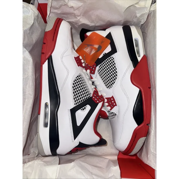 Ni - ke New DS Ni - ke Air Jordan 4 Retro OG Fire Red / Black Men’s Size 11 DC7770-160