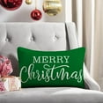 thumbnail image 6 of Green Christmas Lumbar Pillow Cover 12x20 Inches for Christmas Decorations Merry Christmas Throw Pillow Covers Winter Holiday Cushion Case Decoration for Sofa Couch, 6 of 6