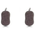 thumbnail image 3 of jesticaly Kitchen Scouring Pad Microfiber Cleaning Scrubber Bathroom Reusable Clean Sponge Hanging Absorbent Washing Scourer Gray 2Set, 3 of 6