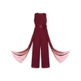 thumbnail image 5 of Nyeemya Girls Solid Color Sleeveless Chiffon Jumpsuit with Detachable Flower for Wedding Party Burgundy 14, 5 of 6