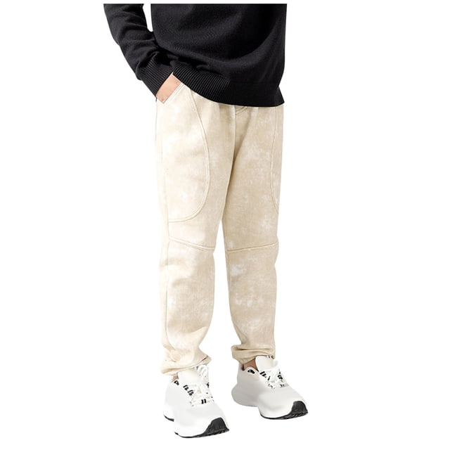 Odeerbi 6-15 Años Niños Algodón Pantalones Workout Athletic Deportes Jogger Pantalones Color Sólido Casual Joggers Con Bolsillo