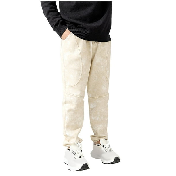 Odeerbi 6-15 Años Niños Algodón Pantalones Workout Athletic Deportes Jogger Pantalones Color Sólido Casual Joggers Con Bolsillo