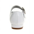 thumbnail image 3 of Mary Jane Dress Shoe Pumps for Girls Low Heel Hook Loop Buckle, White Patent (Size 12 Little Kid), 3 of 7
