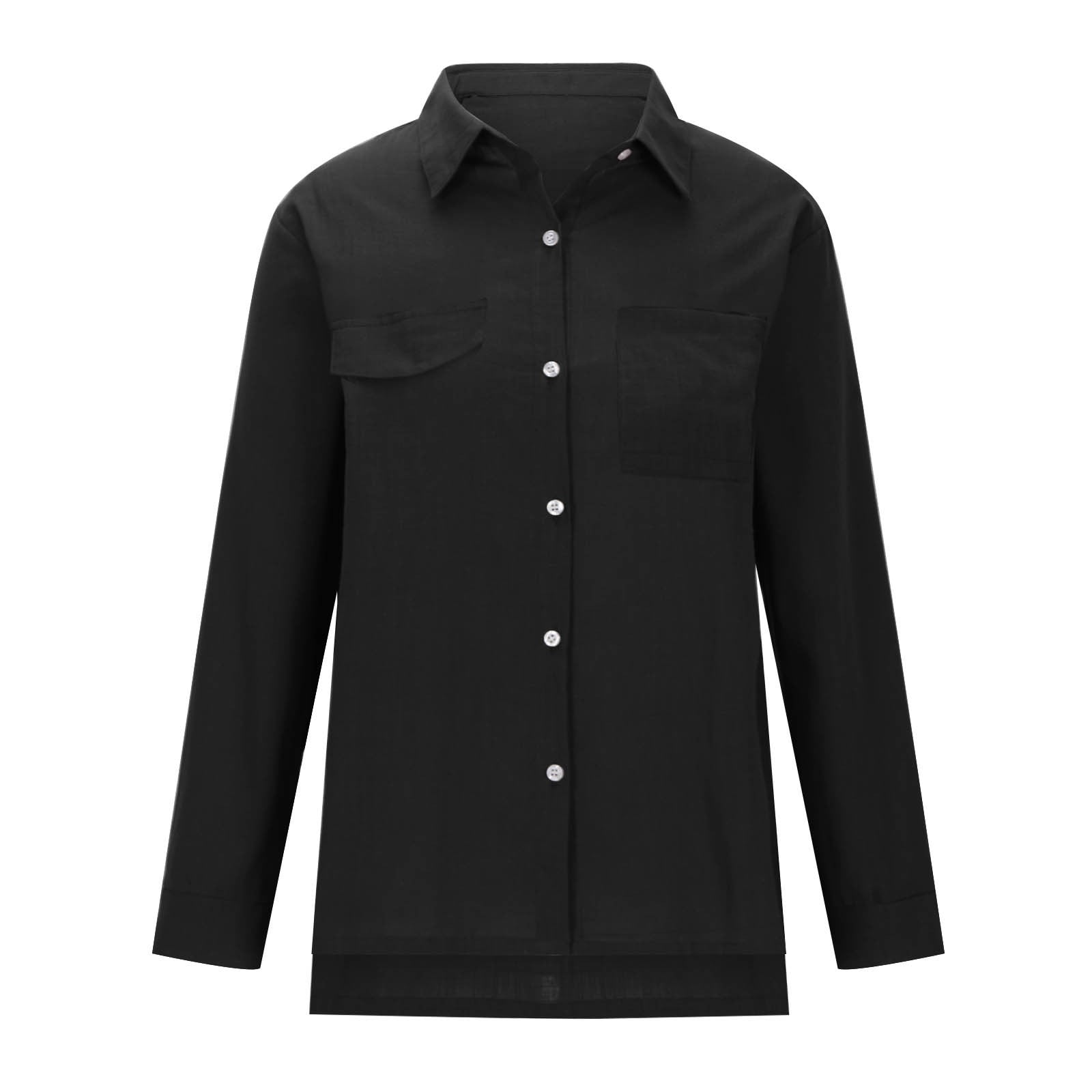 XDDLITP Gauze Shirts for Women Plus Size Long Sleeve Button Down