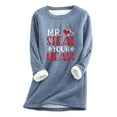 thumbnail image 3 of Qertyioot 2024 Womens Spring Winter Shirt Fall/ Oversized Printed Top With Thickened And Plush Insulation And A Snug Base Valentine's Day Tops, 3 of 3