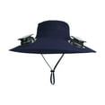 thumbnail image 3 of Sombrero con ventilador de energía solar, transpirable y versátil para correr, senderismo, ciclismo y actividades al libre. Azul, 3 of 8