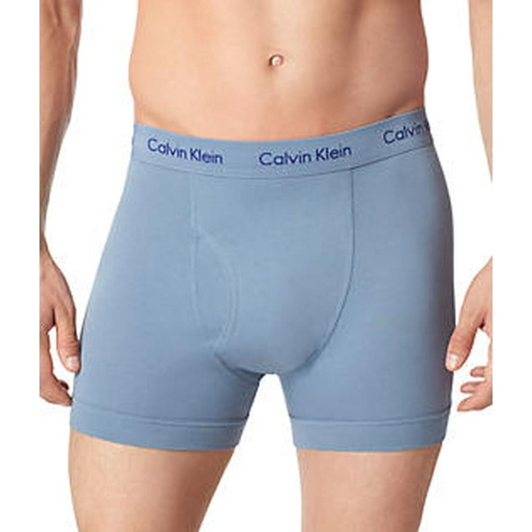 Calvin Men\'s 3-Pack Cotton Stretch Klein Assorted, Trunk, X-Large Blue/Grey