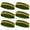 Dark Green / Golden Yellow / Dark Green, variant on COUVER Sports Terry Cloth 2 Colors Stripes Head Sweatband, Blue/Yellow/Blue, 6PCS Pack
