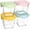 Pink/green/yellow/blue lids, variant on Large Glass Storage Containers with Lids, Extra Large Glass Food Containers for Rotisserie Chicken/Turkey and Potluck, Giant Watermelon Container, XL Big Bowl Freezer Storage Container Airtight 200oz