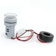 thumbnail image 2 of Current Meter Signal Light, Current Meter Indicator Lamp Current Display Signal Indicator 2-Display Round Lamp Light  For Current Signal For Current Meter White, 2 of 8