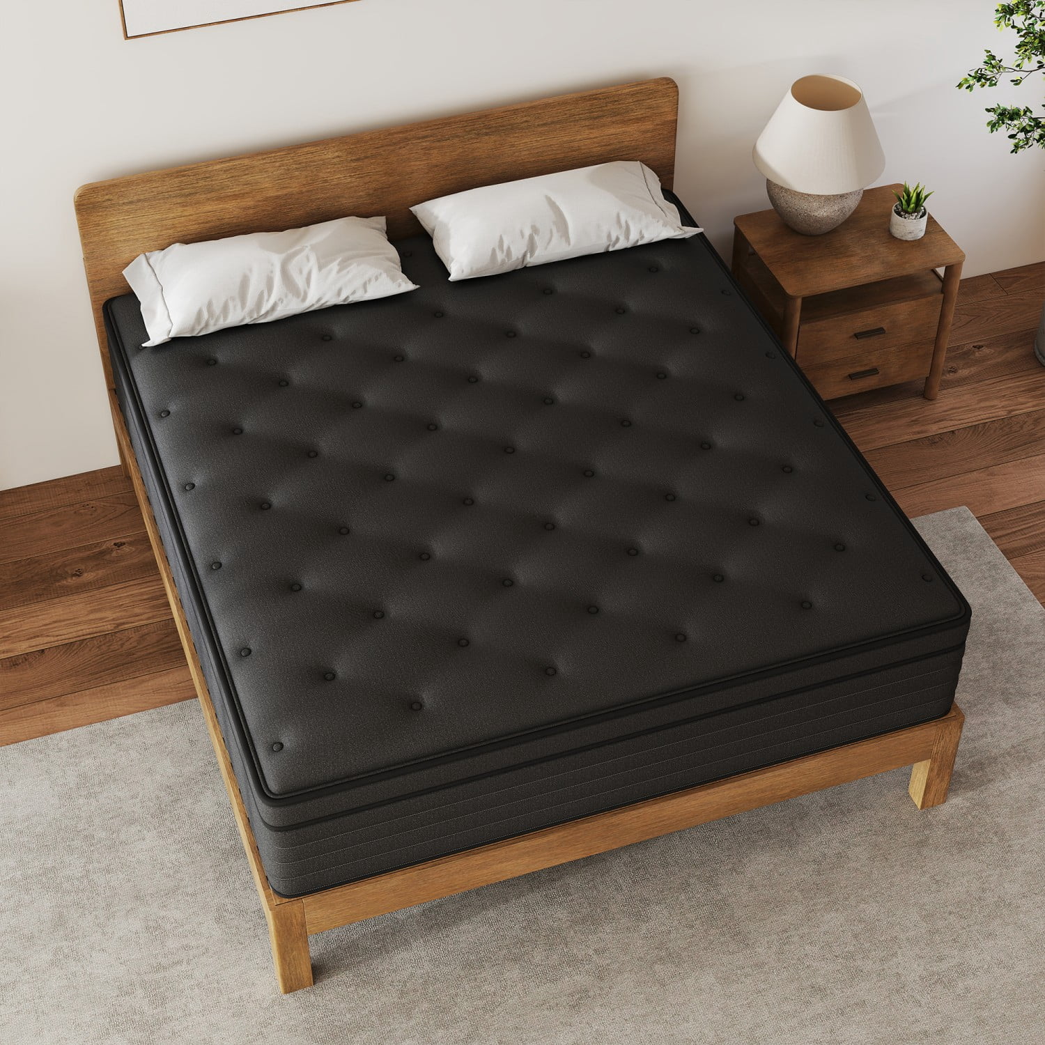 MEANDAROL Cooling Airflow 12 inch Pocket Spring Cooling Gel Memory Foam Hybrid Mattress in a Box, Pressure Relief,Adult Exclusive，Full，Medium,Euro Top