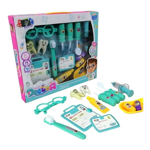 Set Médico Dental De Juguete Candy Toys Accesorios Azul