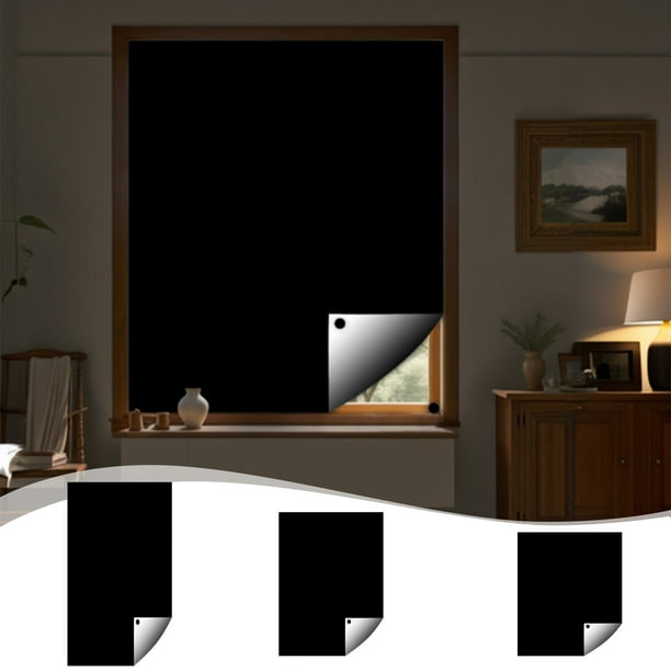 Cortinas de ventana sin taladro para SUVs y autocaravanas - Cortina portátil opaca con pegatinas fáciles de colocar para acampadas y viajes por carretera
