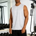 thumbnail image 2 of VBTAPA Men's Quick Dry Tank Top Summer Beach Swim Shirt Gym Workout Athletic Muscle Sleeveless Shirts White S, 2 of 8