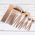 thumbnail image 4 of Dznils 24 Piece Stainless Steel Flatware Set, Rose Gold Cutlery Utensil Set, Tableware Service for 6, 4 of 7