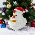 thumbnail image 3 of Christmas Hat Chicken Bathroom Bubble Night Light Cute Christmas Chicken3D Reading Book Lamp Resin Decor for Readers, Bedroom Study Room Home Decor Christmas Decorations Gifts, 3 of 9