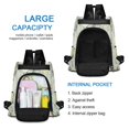 thumbnail image 4 of FORMRS Women's Travel Backpack Purse Anti-Theft Hidden Pockets Casual Shoulder Bag, Gray Marble Pattern, 4 of 7