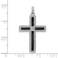 thumbnail image 4 of 14k White Gold 1/3ct. Diamond and Onyx Cross Pendant Charm, 4 of 4