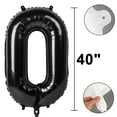 thumbnail image 4 of Balloon Kelfuoya Number 40, lámina de mylar negra de 40 pulgadas, 4 of 6