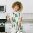 thumbnail image 4 of Light Green Christmas Tree Pattern Kids Aprons for Girls and Boys,Adjustable Neck Strap Toddler Aprons for Kids Cooking Baking, 4 of 7