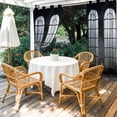 thumbnail image 4 of Outdoor Curtains for Patio Waterproof, Window Forest Outdoor Privacy Panels Grommet, Vintage Arched Black Green Blackout Outside Curtains for Porch/Cabana/Pergola/Gazebo 54"x95", 2 Panels, 4 of 8