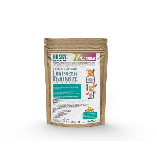 Detergente Biodegradable Husky para Pañales de Tela Aroma Flores y Frutas
