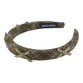 thumbnail image 5 of Unique Bargains 1 Pc Plaid Bow Headbands for Women Khaki, 5 of 6