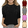 thumbnail image 5 of Lopecy-Sta Girls 3/4 Sleeve Tops Short Sleeve Summer Casual T Shirt Crewneck Fashion Tee, 5 of 5
