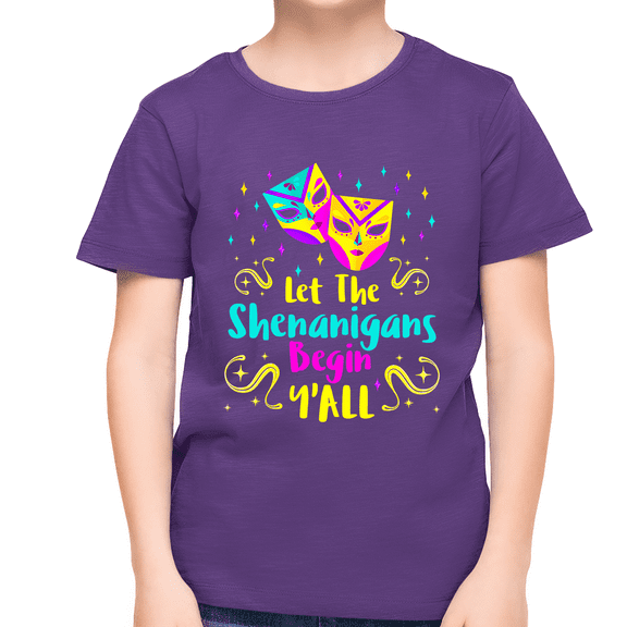 Cute Mardi Gras Shirts for Boys Let The Shenanigans Begin Yall Mardi Gras Outfit for Boys Boys NOLA Shirt