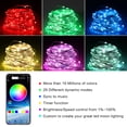 thumbnail image 3 of Guirnalda de luces con Bluetooth y USB, Control por aplicación para teléfono móvil, tiras de luz con cable de cobre, decoración navideña, 3 of 8