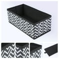 thumbnail image 2 of REGALWOVEN 1 Pack Fabric Storage Bins, Collapsible Closet Organizers for Shelves, Perfect for Storing Clothes Books Wavy Pattern Black 11*5.5*3.9, 2 of 6