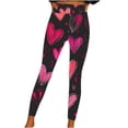thumbnail image 5 of Neewe Valentine's Day High Waisted Leggings for Women - Tummy Control Yoga Pants for Workout Running Athletic Women's Leggings, 5 of 9