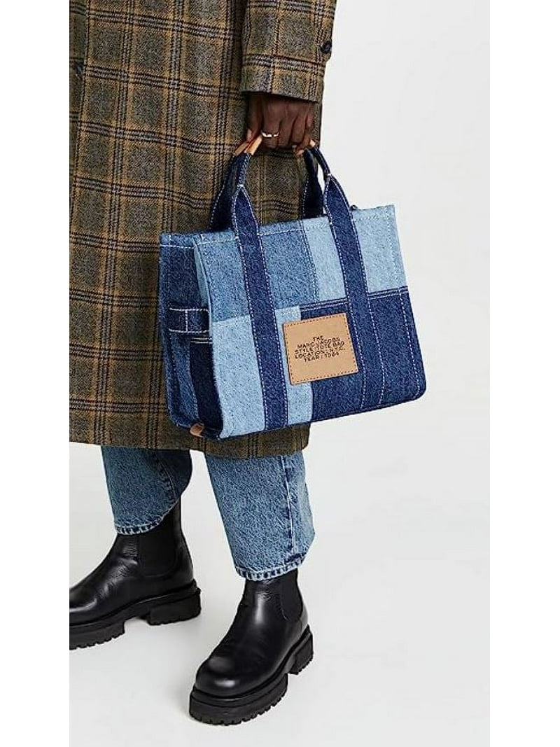 Marc Jacobs Women's The Denim Medium Tote Bag – Handbag Blue Marc Jacobs Women's The Denim Medium Tote Bag – Handbag Blue