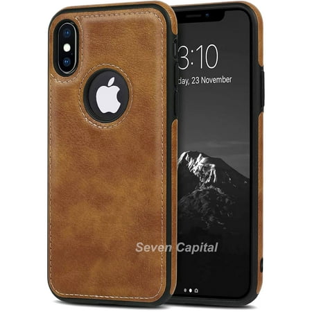 For Apple iPhone X / iPhone Xs / iPhone 10 (5.8'') Case Luxury Leather Business Vintage Slim Non-Slip Soft Grip Shockproof Protective Cover