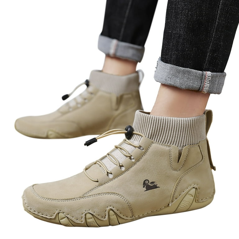 Fsqjgq Lacrosse Boot Mens Shoes High Top Elastic Band Sport Shoes Fashion Casual Shoes Mens Plus Size Ankle Boots Short Rain Boots for Men Size 11 Khaki 40 Walmart
