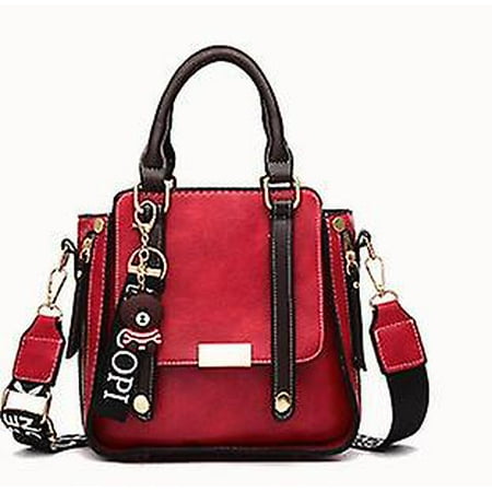 Fashion Ladies HandBags Women Totes Crossbody Shoulder Bag Boston Hand  Shoulder Bags(Red)