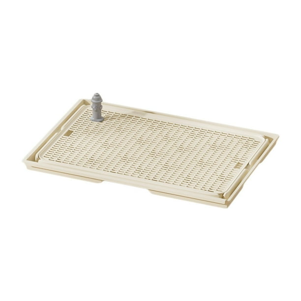 Inodoro para perros con entrada superior abierta, fácil de limpiar, para interiores Caqui