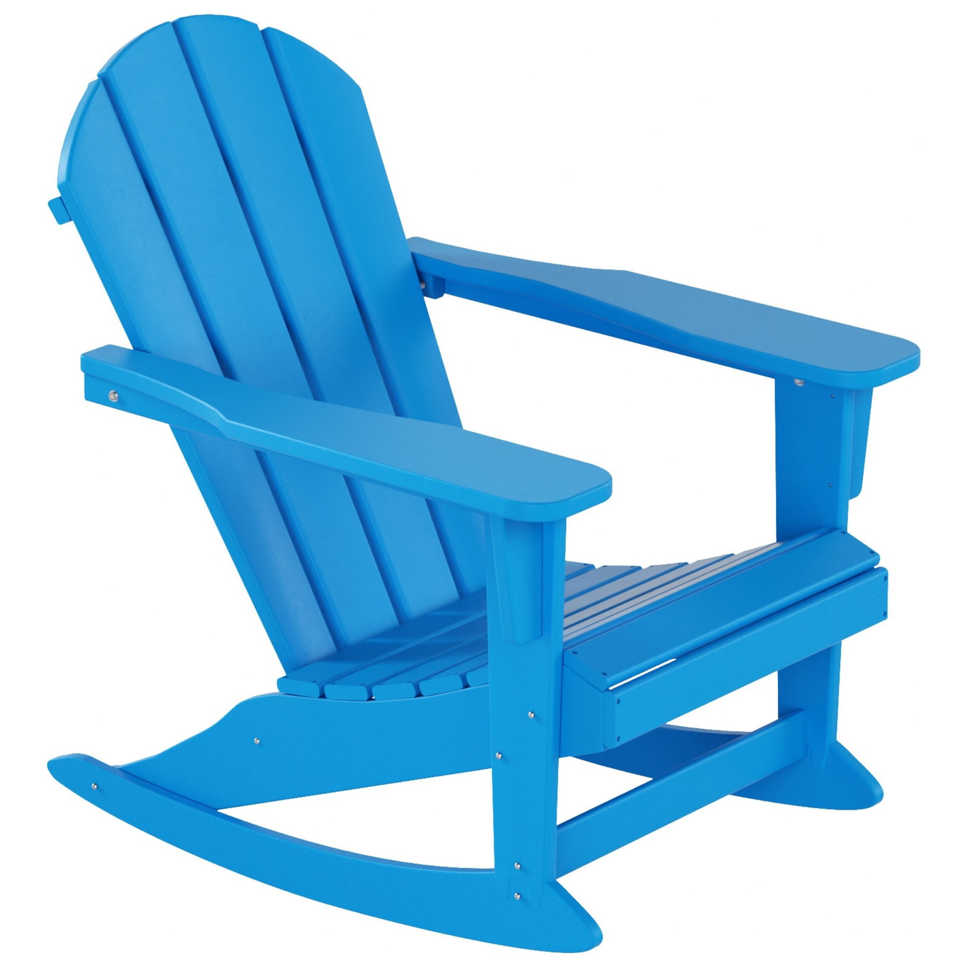 Polytrends  Laguna Hdpe All Weather Outdoor Patio Rocking Chair Pacific Blue