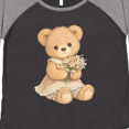 thumbnail image 4 of Inktastic Cute Teddy Bear Holding Flowers Women's Plus Size T-Shirt, 4 of 5