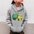 thumbnail image 2 of Bysome Toddler Boys Hoodies Sweatshirts Little Girls Trucks Sweatshirts Long Sleeve Hooded Pullover Kids Winter Warm Shirt Sweater Long Sleeve Crew Neck Cute Print Boy Tops Grey Size 5-6 Years, 2 of 5